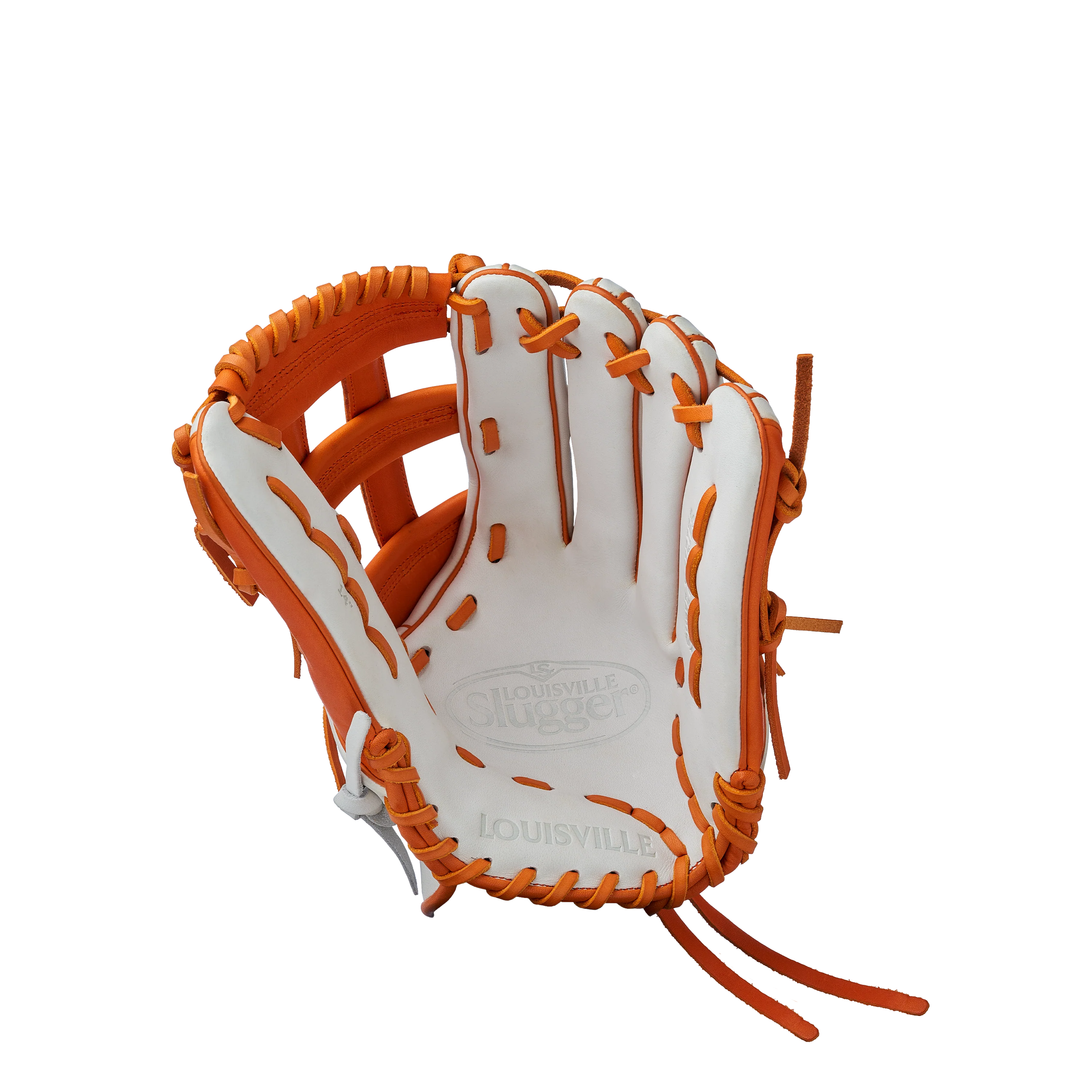 2025 Super Z Slowpitch Fielding Glove - White-Orange - Image 3