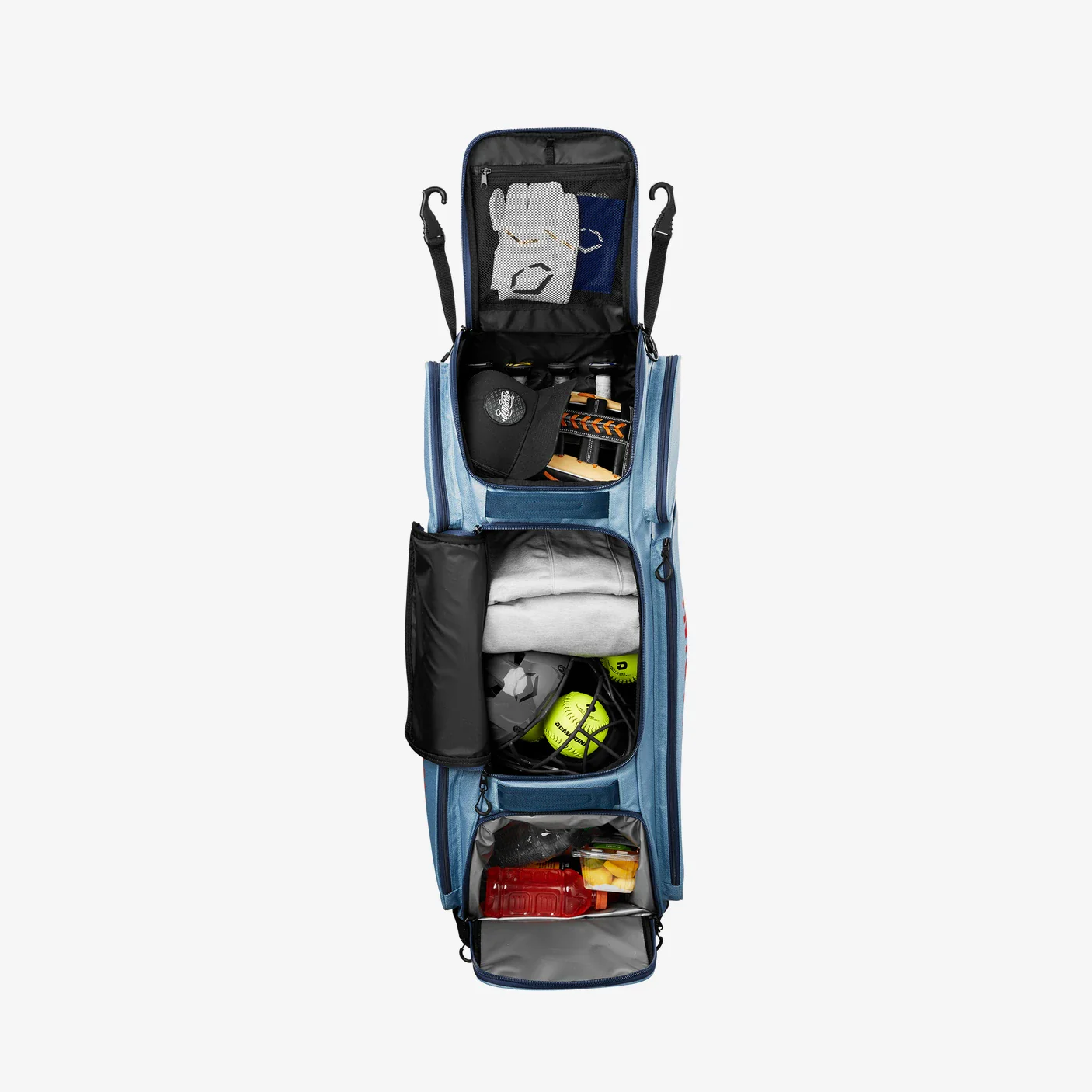 DeMarini Special Ops Frontline V2 Wheeled Bag in Navy / Scarlet / Element - Image 7
